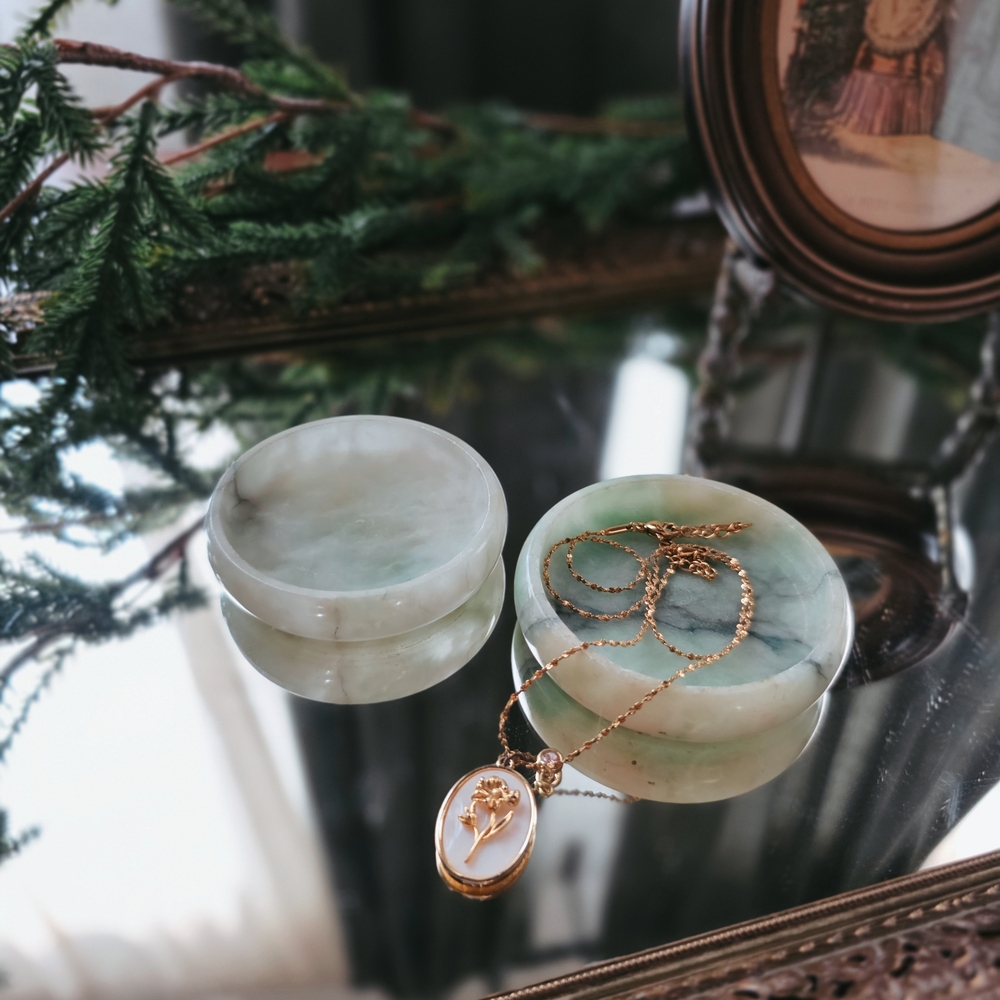 Elegant Marble Jewelry Dish Set